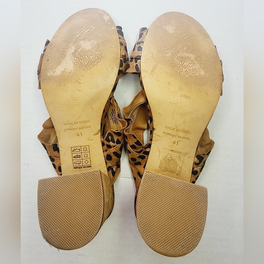 Free People | Cheetah Heel Sandals, size 10.5‎ - Picture 6 of 8